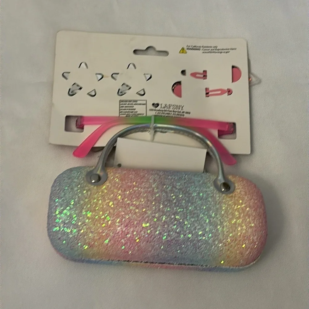 Unicorn Sunglasses, Hard Case & Hair Pins Set
